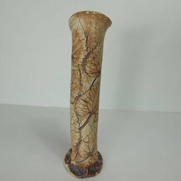 Pottery Vase Foliage Signed - Picture 4 of 8